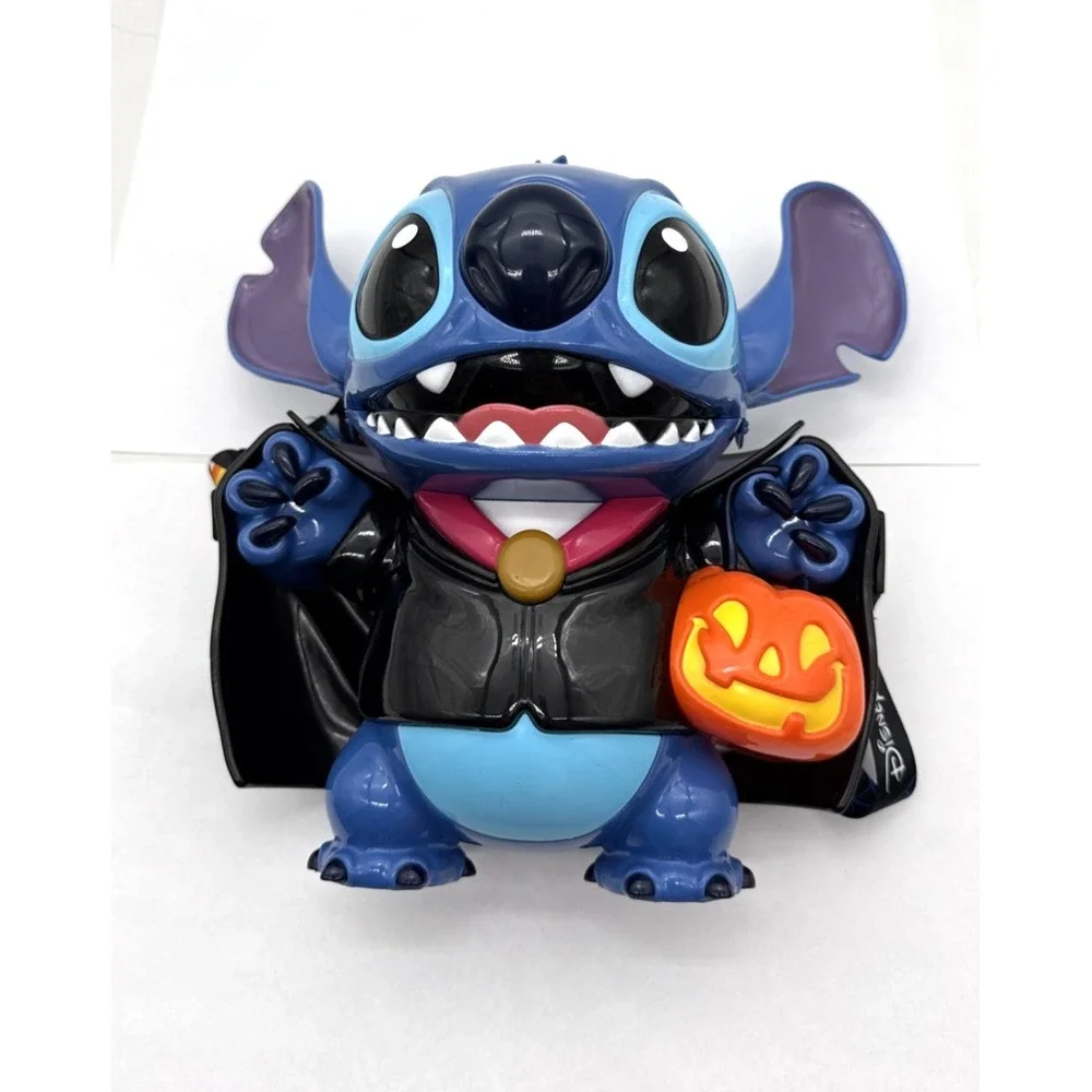 Disney World Land Parks Halloween Stitch Vampire Pumpkin Popcorn Bucket 2024